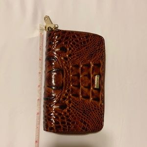 Brahmin double zip around wallet.